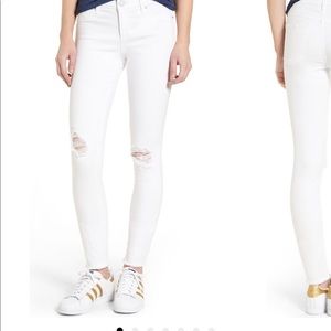 Articles of Society distressed white jeans.